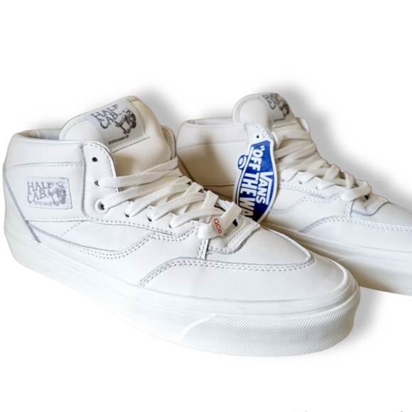 Vans Half Cab 33 DX Vintage Leather in White & Grey UK 8 EUR 42 Men's US 9.0 - Picture 14 of 16
